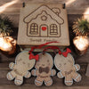 Set of Christmas Ornaments with wooden case #1