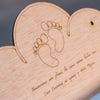  Easter candle on decorative shelf -Baby footprints