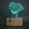 Table led lamp - Heart with rose