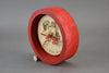 Round table Red clock with your photo