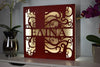 Lighting Monogram 30cm in a frame with your design and name
