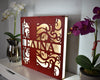 Lighting Monogram 30cm in a frame with your design and name
